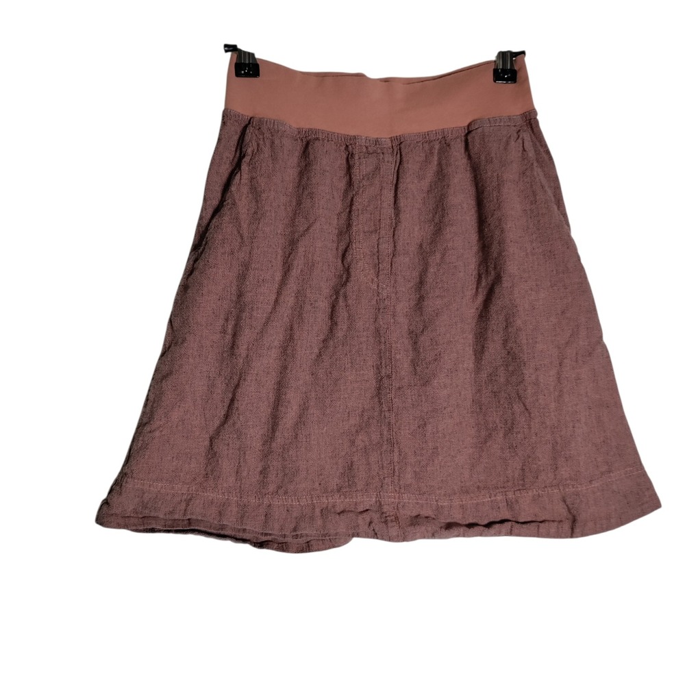 Cut Loose Mauve Linen Cotton Blend A-Line Skirt XS 4199353 Made in USA